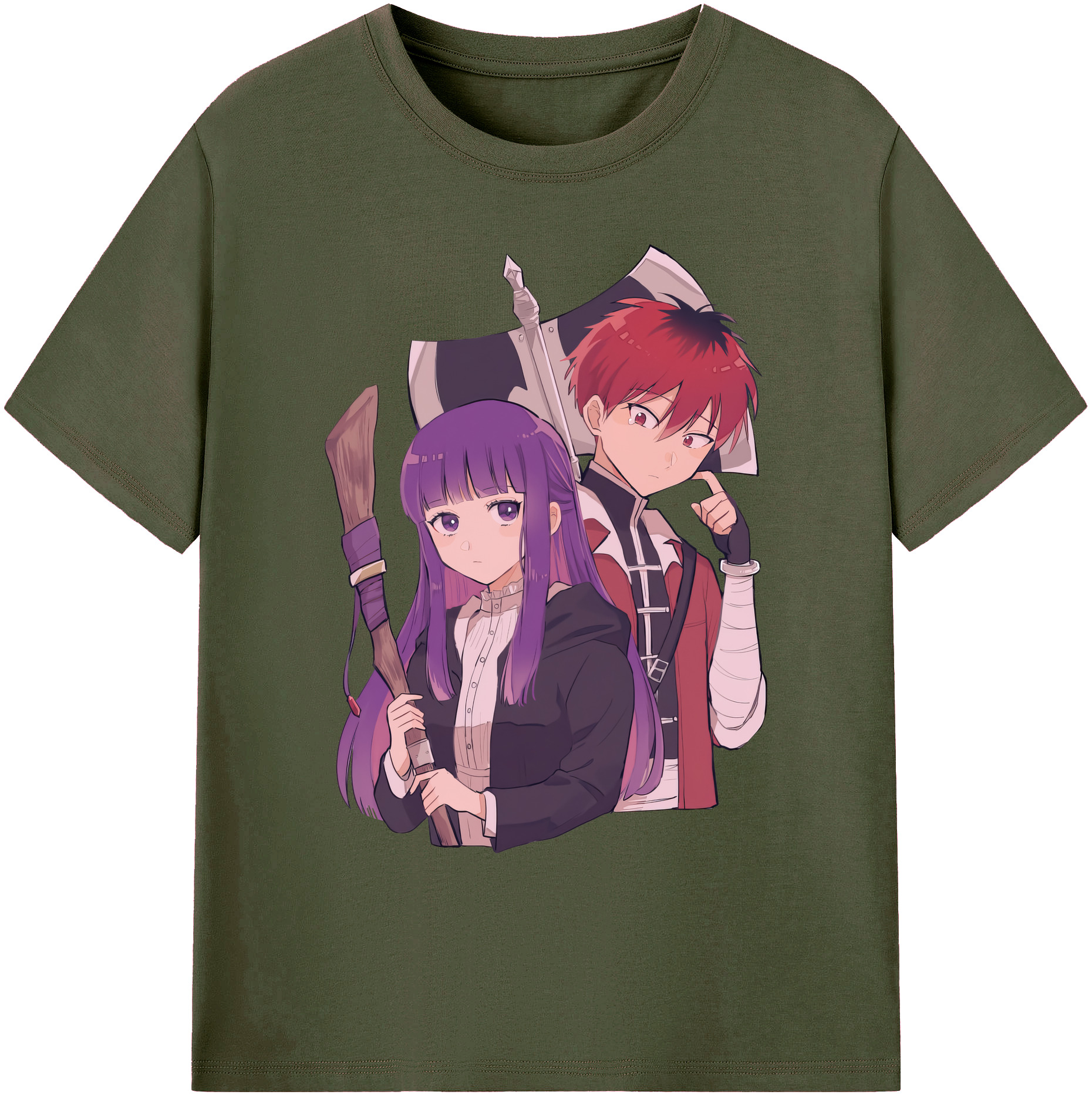（画像用） 葬送のフリーレン Frieren 綿100％ メンズ半袖Tシャツ｜肌触りやわらか＆通気性